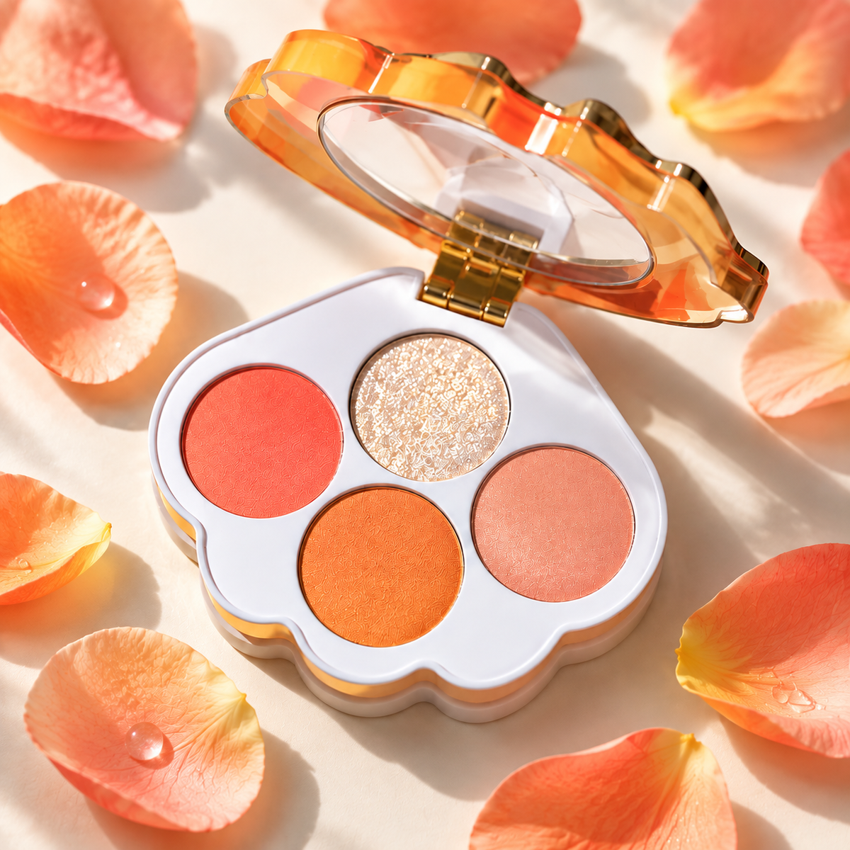 Whitening And Easy Coloring Eye Shadow Quad Plate