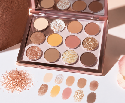 Twelve Rose Amber Eye Shadow Plate Makeup