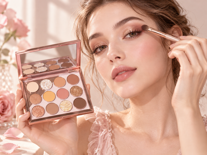 Twelve Rose Amber Eye Shadow Plate Makeup
