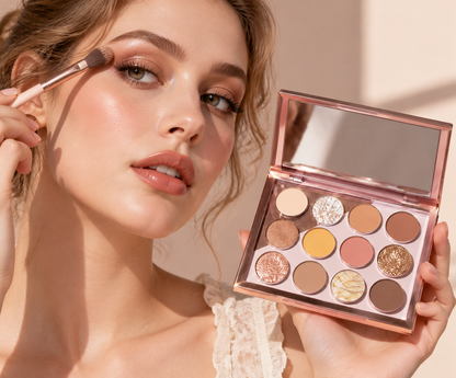 Twelve Rose Amber Eye Shadow Plate Makeup