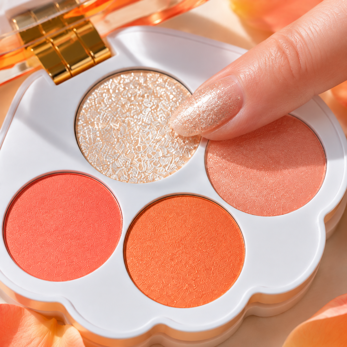 Whitening And Easy Coloring Eye Shadow Quad Plate